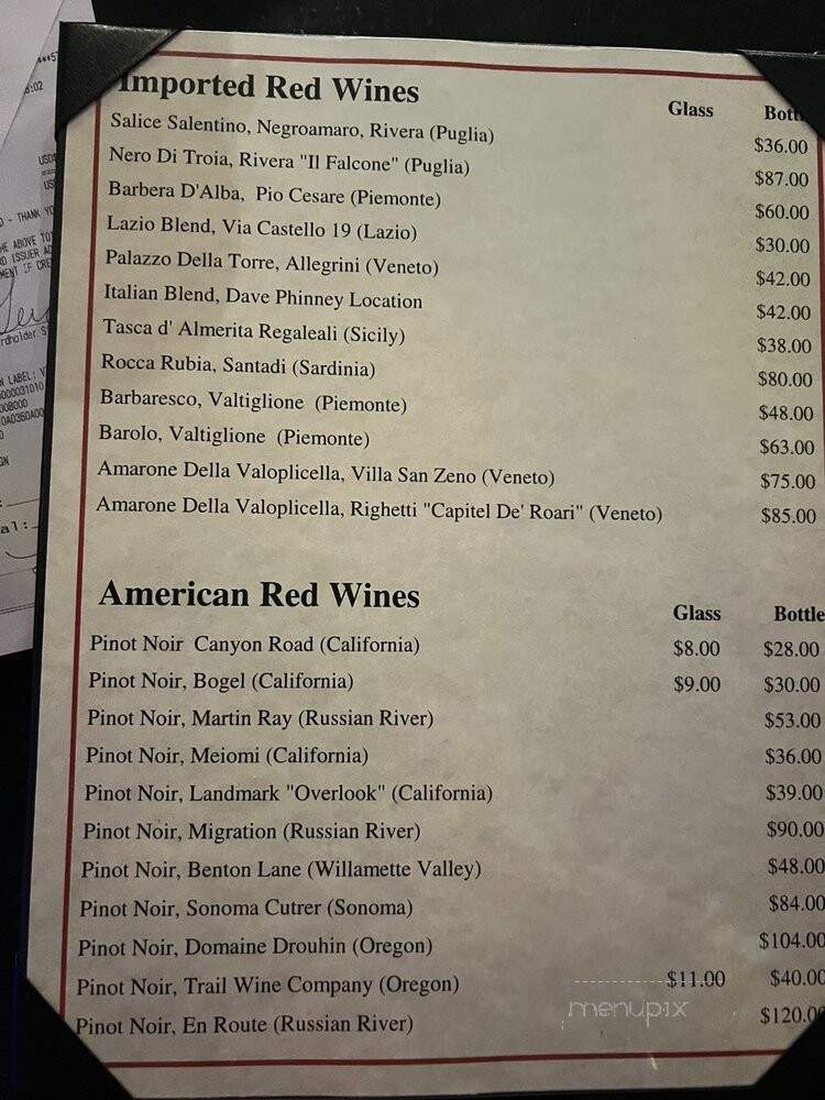 Italian American Supper Club - Las Vegas, NV menu_pic