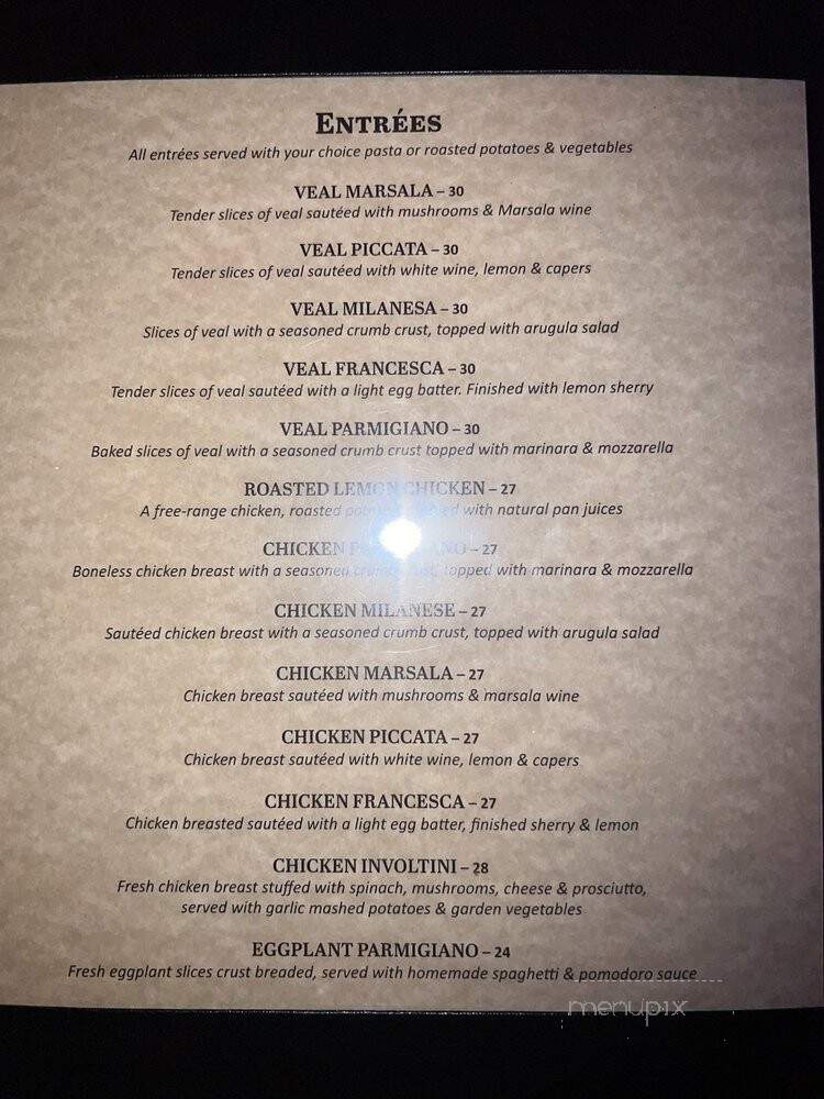 Italian American Supper Club - Las Vegas, NV menu_pic