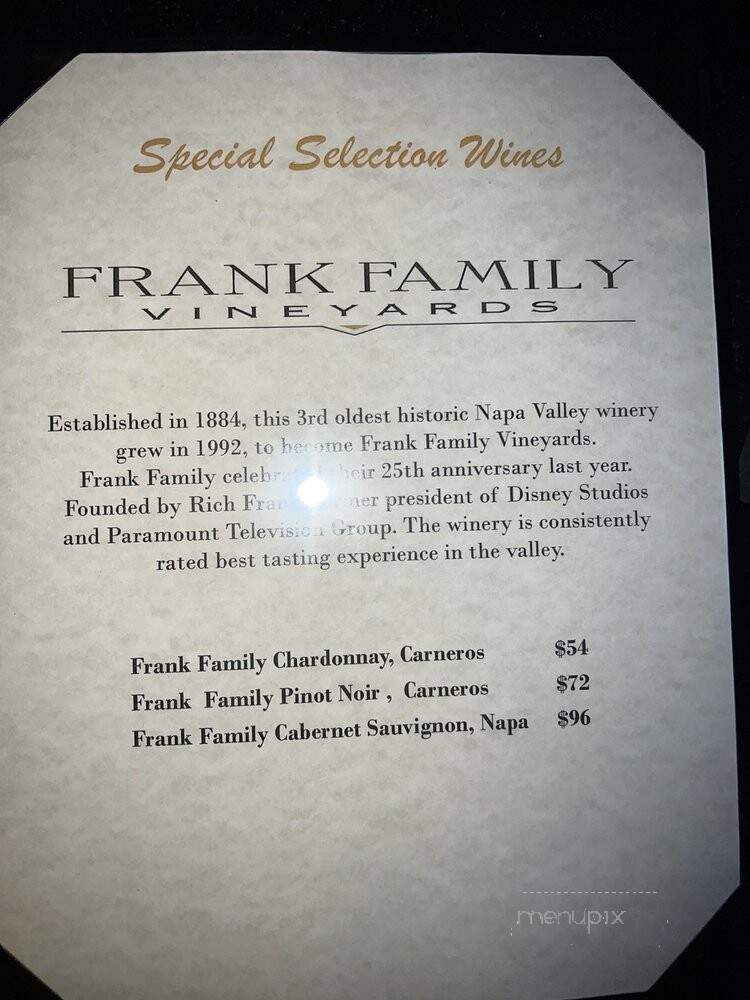 Italian American Supper Club - Las Vegas, NV menu_pic