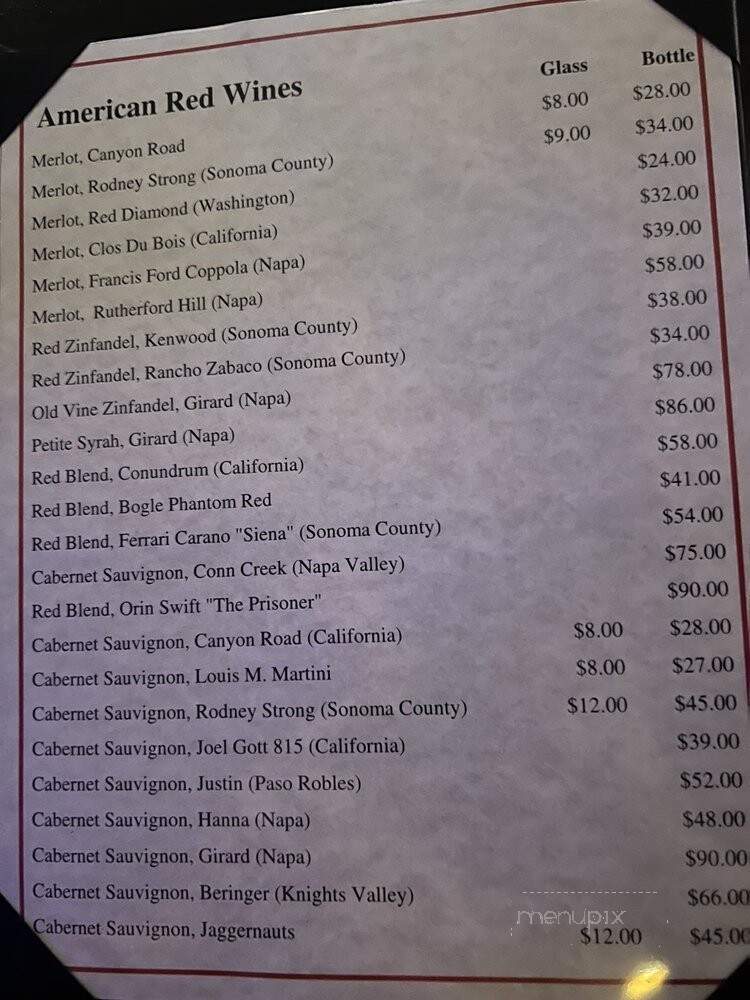 Italian American Supper Club - Las Vegas, NV menu_pic