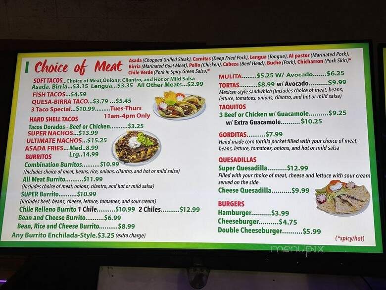 Pepe's Taco's 2 - Las Vegas, NV menu_pic
