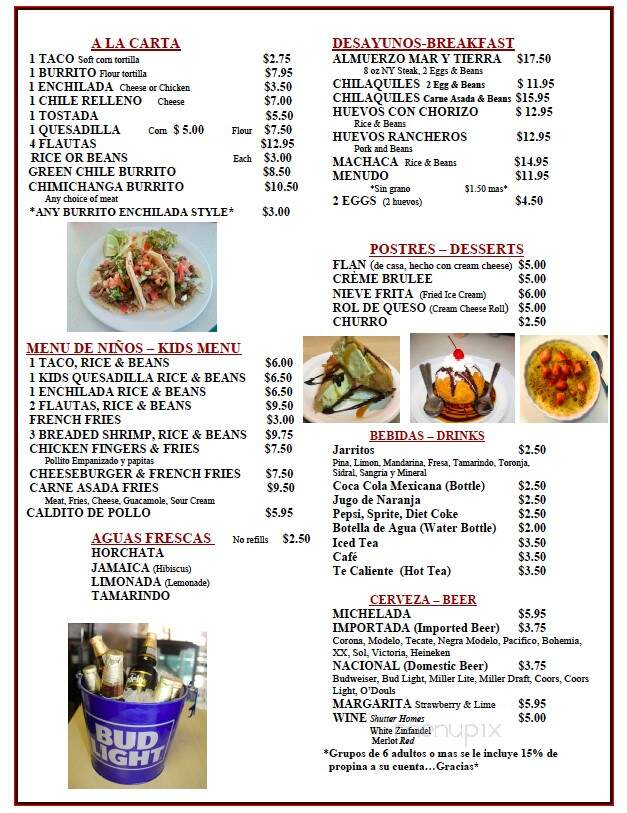 Mar Y Tierra - Las Vegas, NV menu_pic