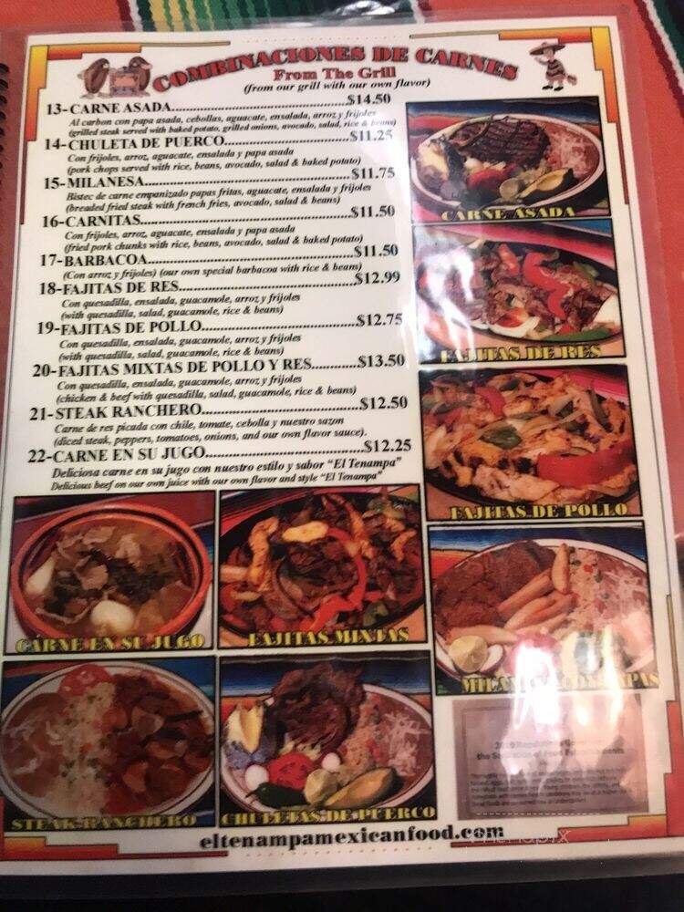 El Tenampa - Las Vegas, NV menu_pic
