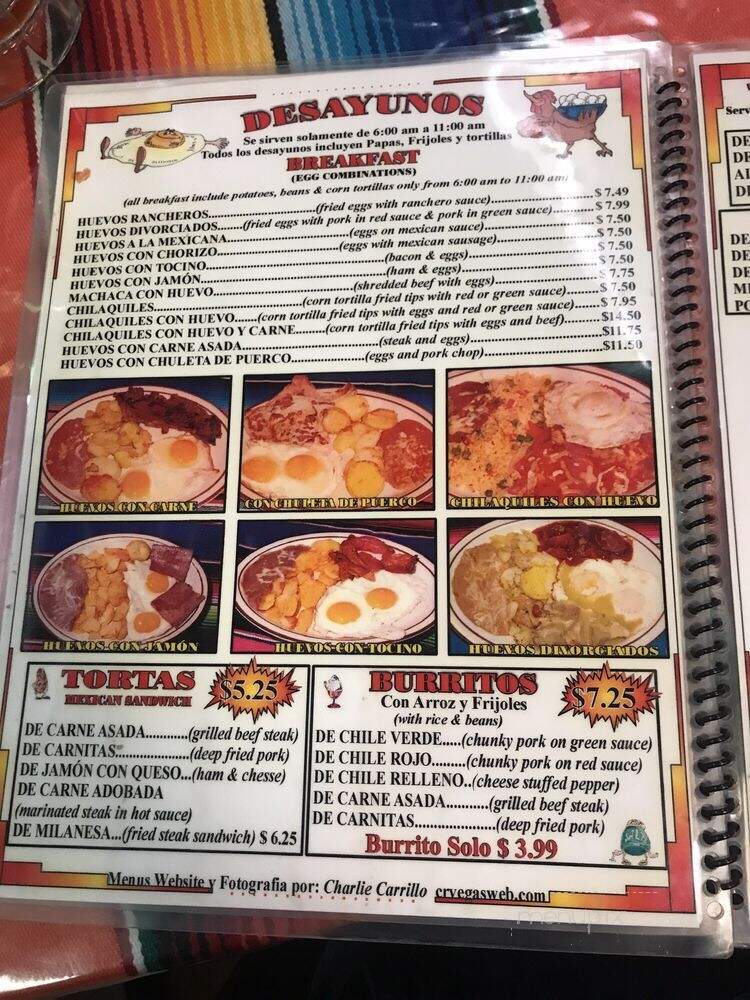 El Tenampa - Las Vegas, NV menu_pic