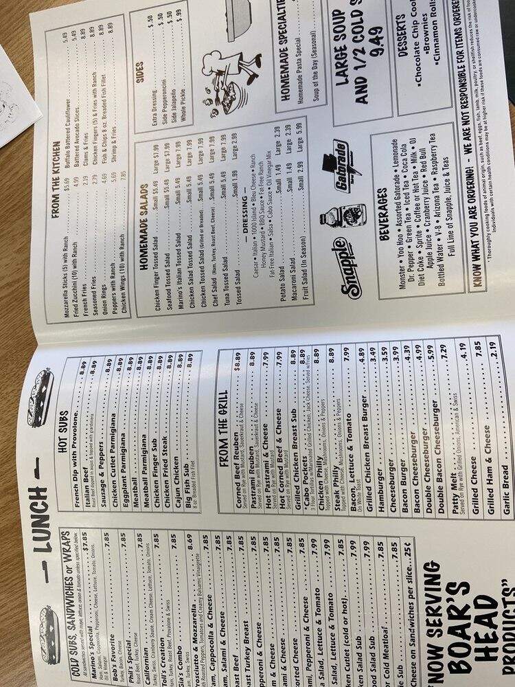 Bob's East Side Deli - Las Vegas, NV menu_pic