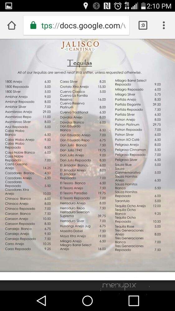 Super Mex Restaurant & Cantina - Las Vegas, NV menu_pic