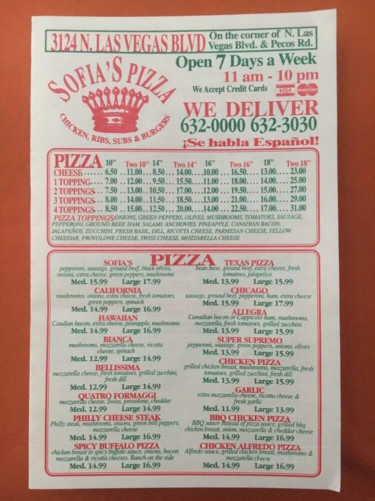 Sophie's Pizza - Las Vegas, NV