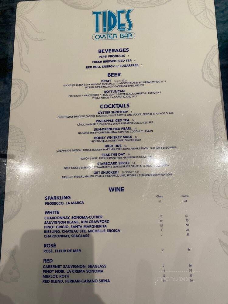 Tides Oyster Bar - Henderson, NV menu_pic