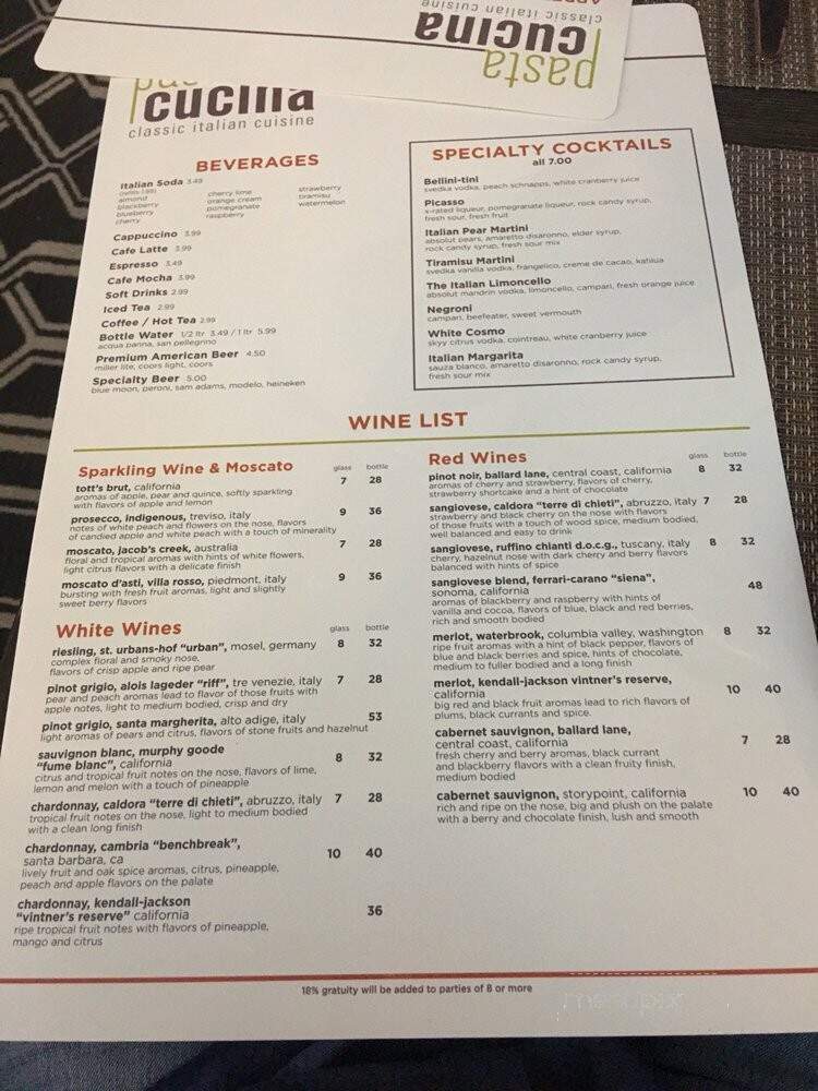 Pasta Palace - Las Vegas, NV menu_pic