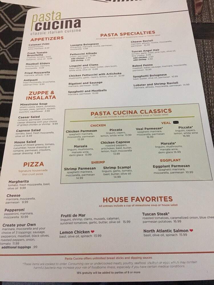 Pasta Palace - Las Vegas, NV menu_pic