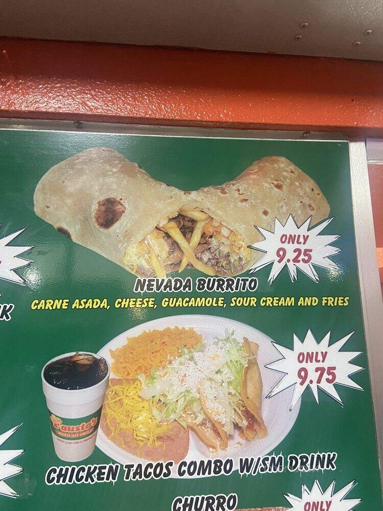 Fausto's Mexican Grill - Henderson, NV menu_pic