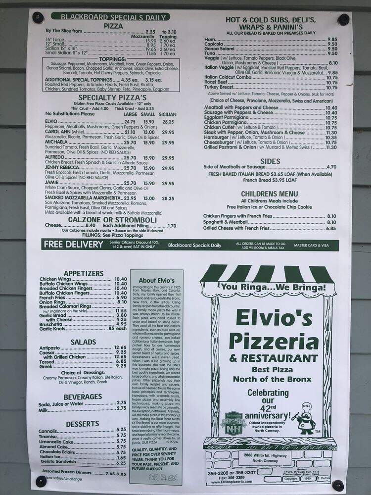 Elvio's Pizzeria - North Conway, NH