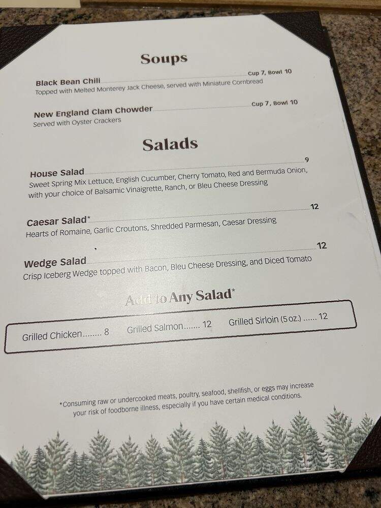 Mountainside Restaurant - North Conway, NH menu_pic