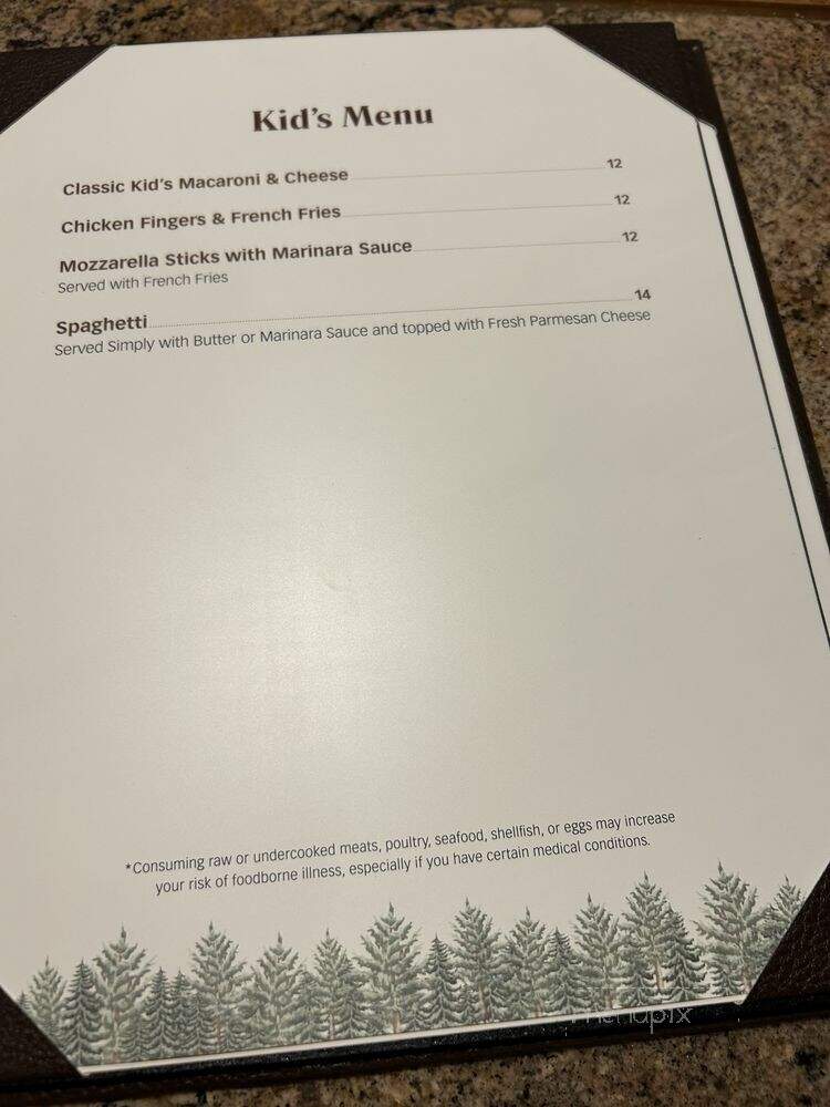 Mountainside Restaurant - North Conway, NH menu_pic