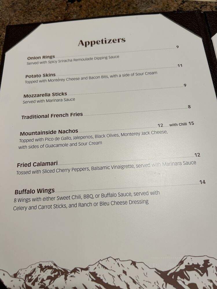 Mountainside Restaurant - North Conway, NH menu_pic