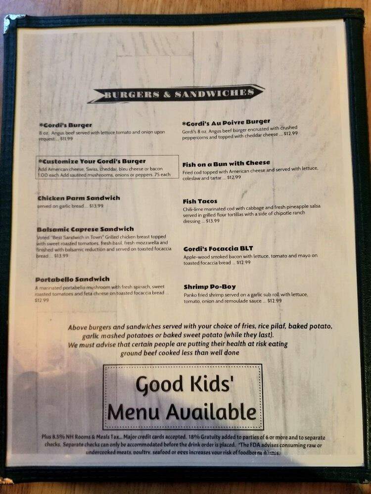 Seven Seas Seafood Restaurant - Lincoln, NH menu_pic