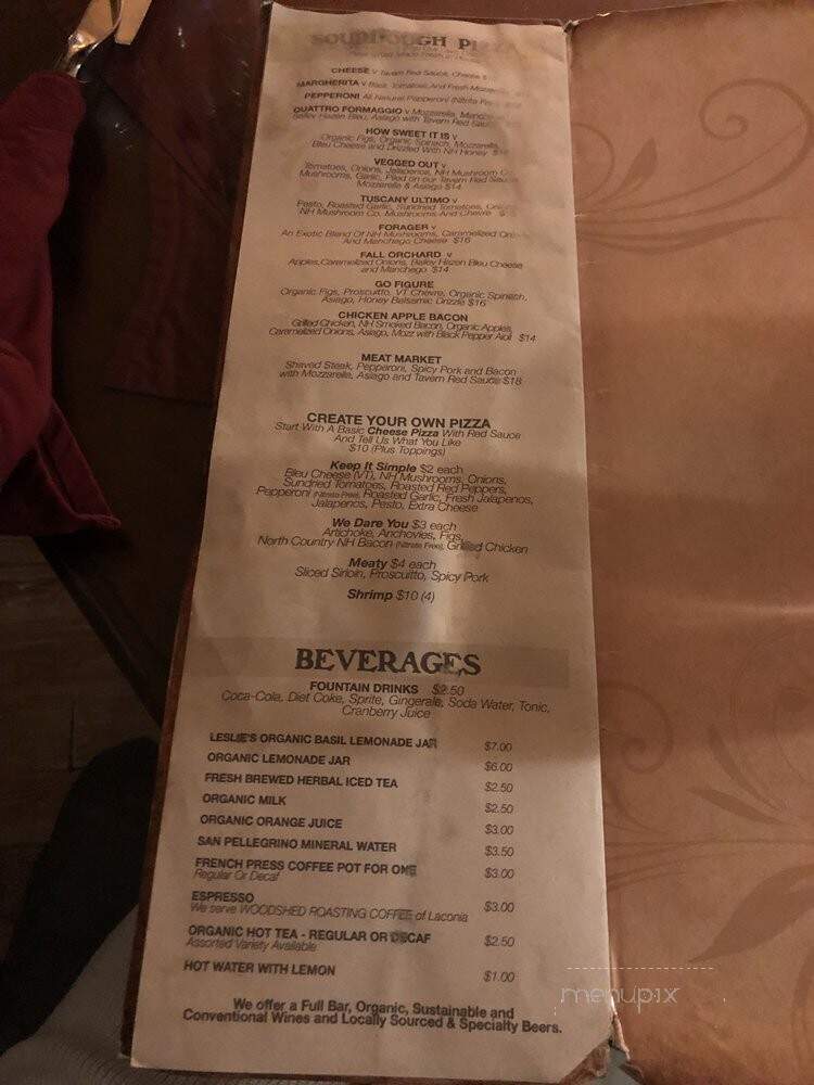 Stone House Tavern & Par 3 Glf - Laconia, NH menu_pic