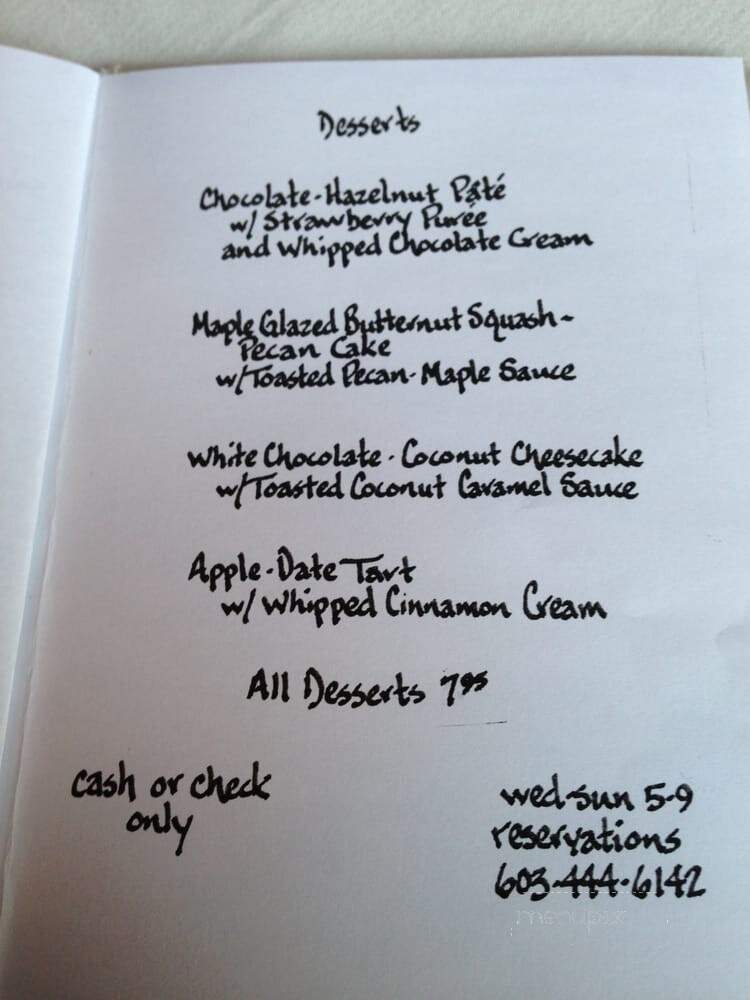 Tim-Bir Alley - Bethlehem, NH menu_pic