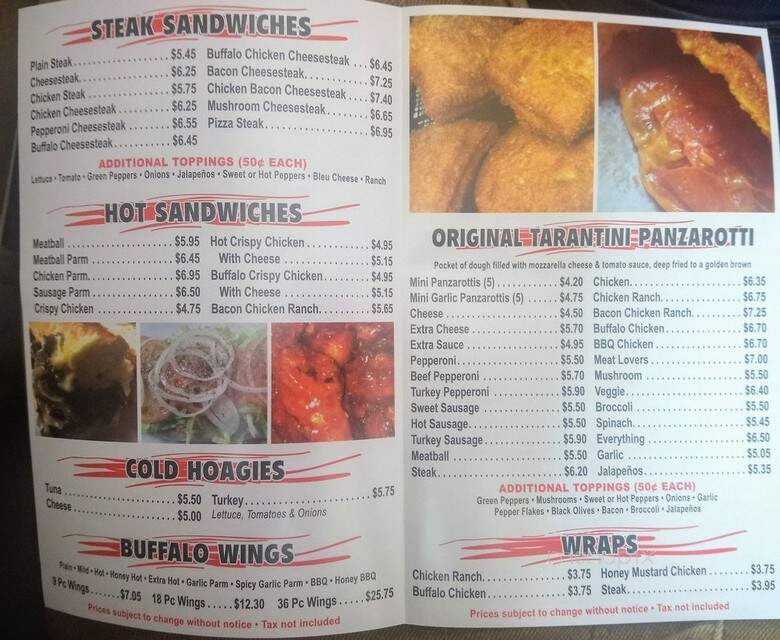 Panzarotti Pizza King - Camden, NJ menu_pic