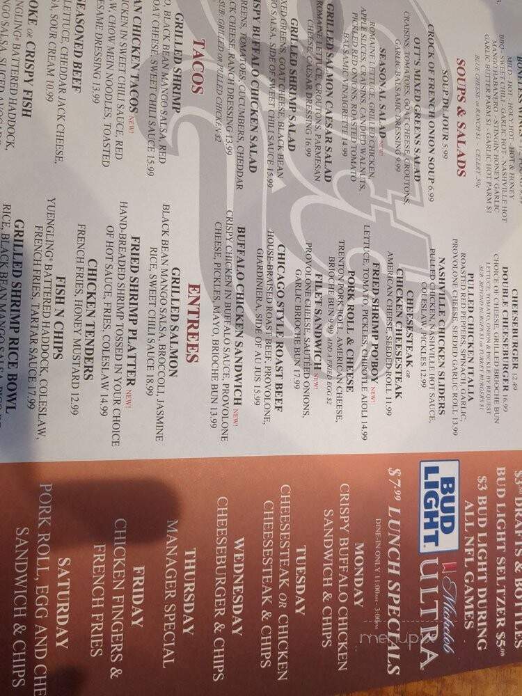 Ott's On The Green - Sewell, NJ menu_pic