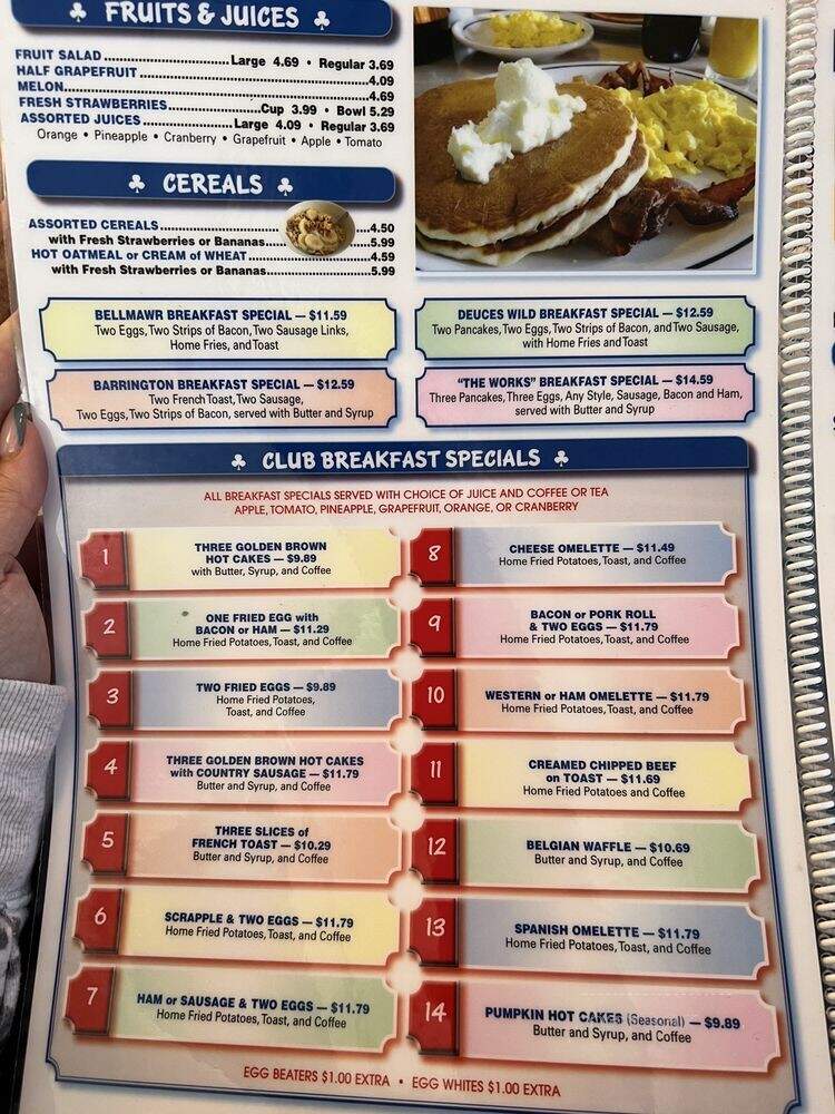 Club Diner - Bellmawr, NJ menu_pic