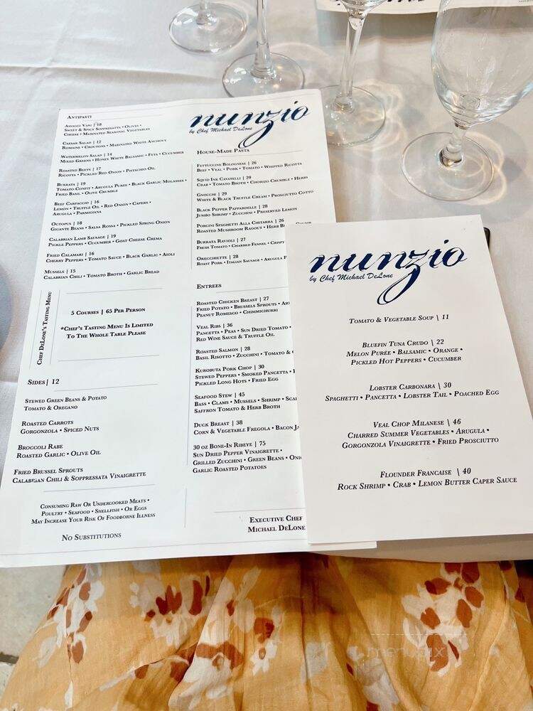 Nunzio's Ristorante Rustico - Collingswood, NJ menu_pic