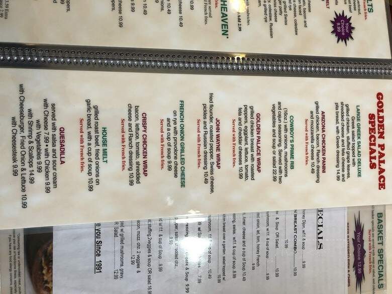 Golden Palace Diner - Vineland, NJ menu_pic
