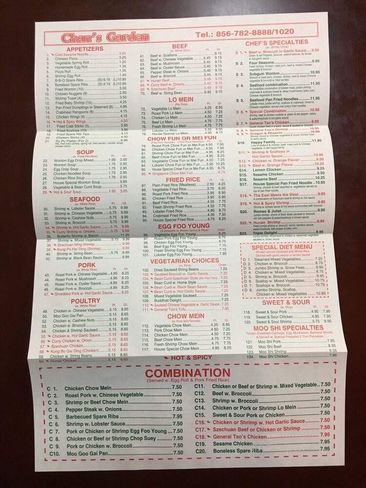 Chan's Garden - Lindenwold, NJ menu_pic