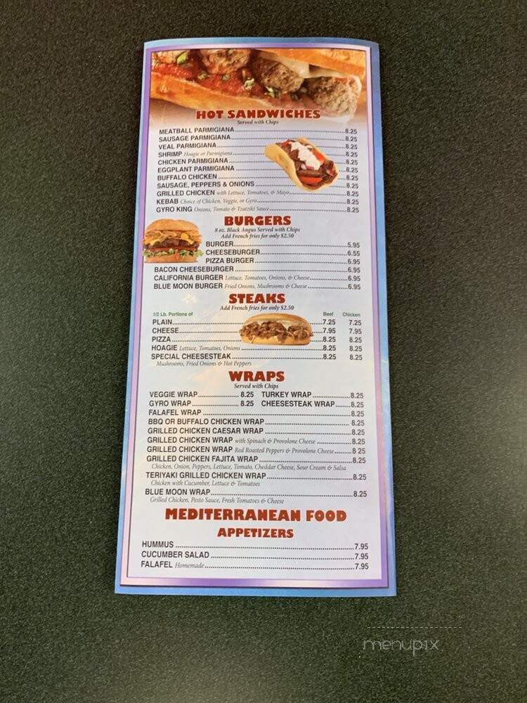 Blue Moon Pizza - North Cape May, NJ menu_pic