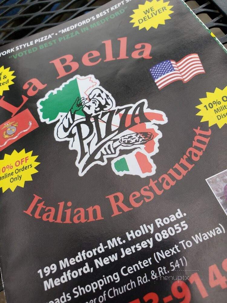 La Bell Pizzeria & Cafe - Medford, NJ menu_pic