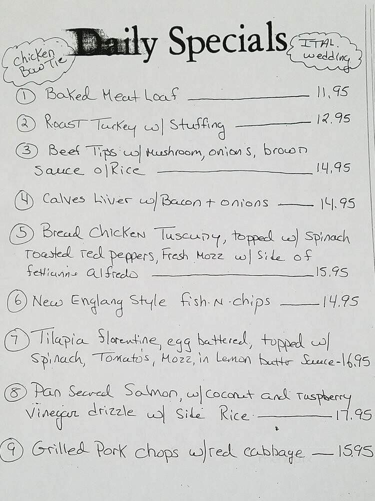 Kathy's Restaurant - Newton, NJ menu_pic
