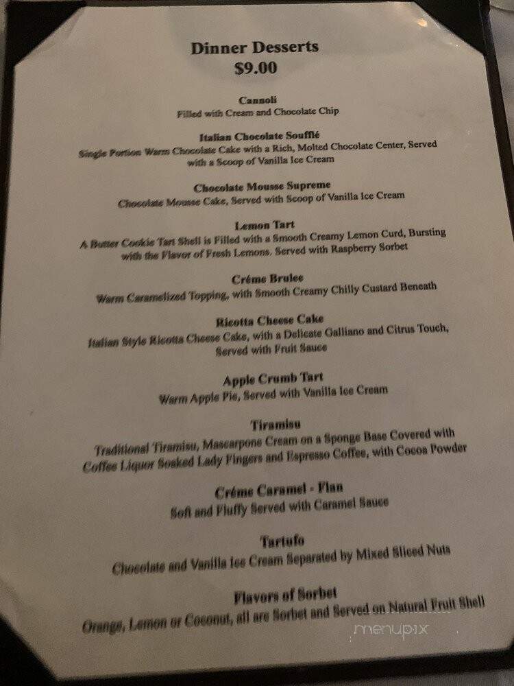 Cafe Azzorro - Peapack, NJ menu_pic