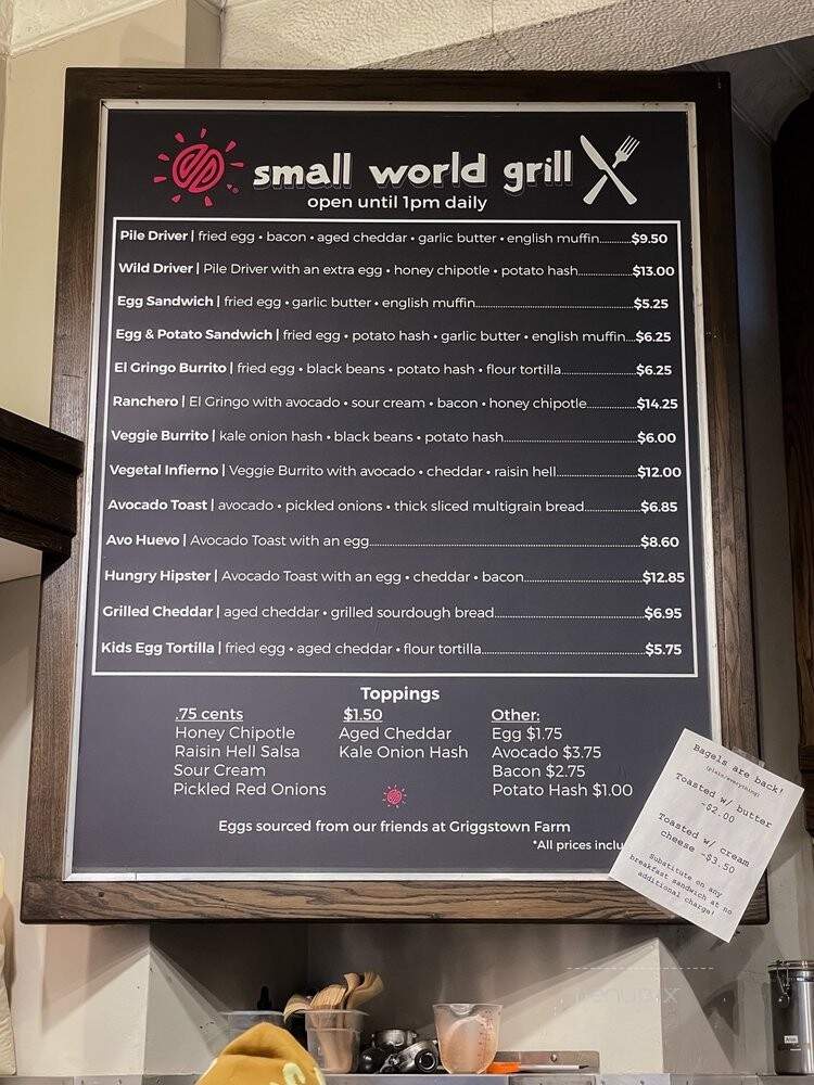 Small World Coffee - Princeton, NJ menu_pic