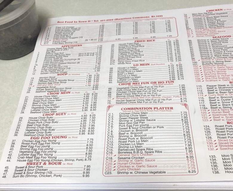 Best Food In Town II - Mays Landing, NJ menu_pic