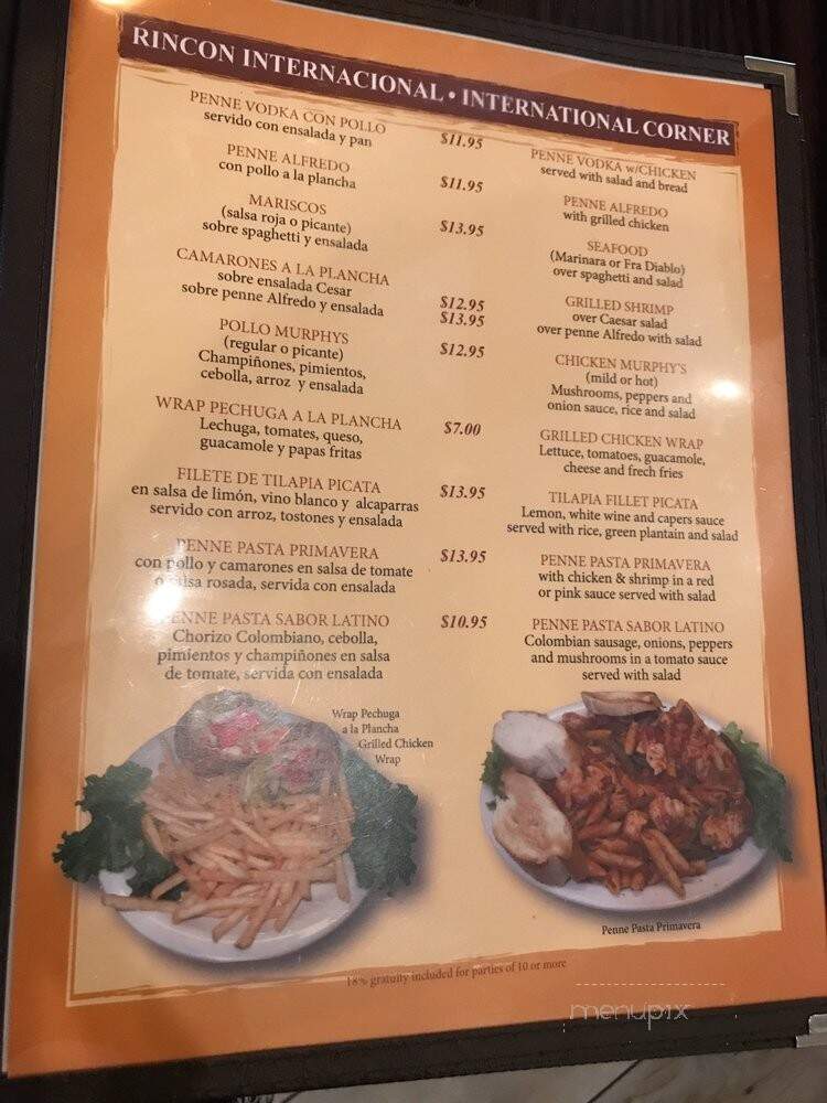 Sabor Latino Restaurant - Dover, NJ menu_pic