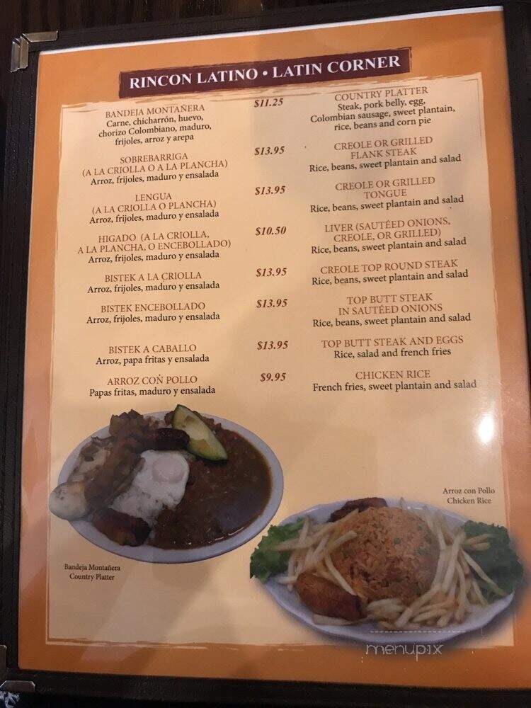 Sabor Latino Restaurant - Dover, NJ menu_pic