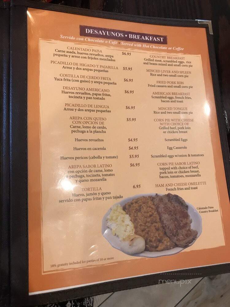 Sabor Latino Restaurant - Dover, NJ menu_pic