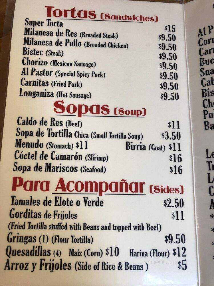 Taqueria Pancho Villa - Dover, NJ menu_pic
