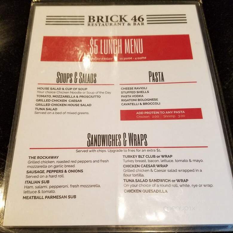 Brick 46 - Rockaway, NJ menu_pic