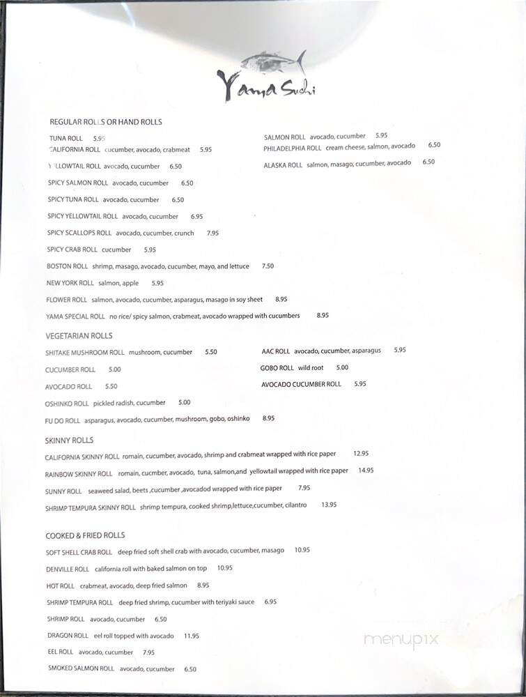Yama Sushi - Denville, NJ menu_pic