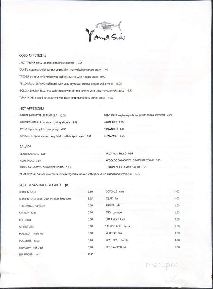 Yama Sushi - Denville, NJ menu_pic