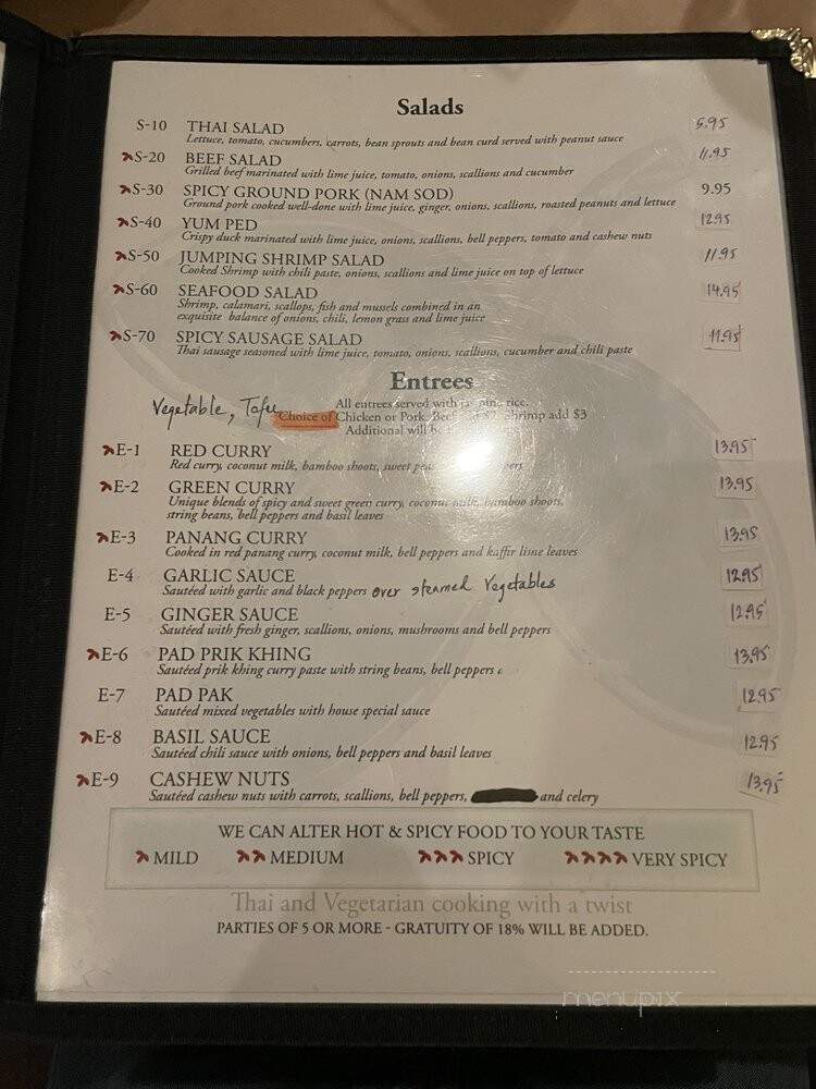 House Of Thai Cuisine - Green Brook, NJ menu_pic