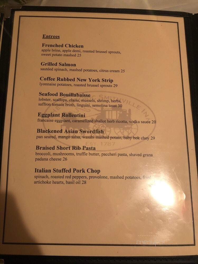 Smithville Inn - Smithville, NJ menu_pic