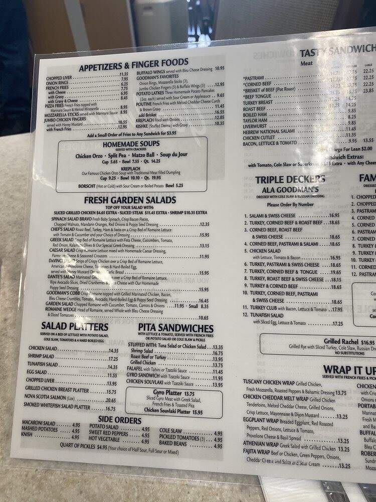Goodman's Delicatessen & Rest - Berkeley Heights, NJ menu_pic