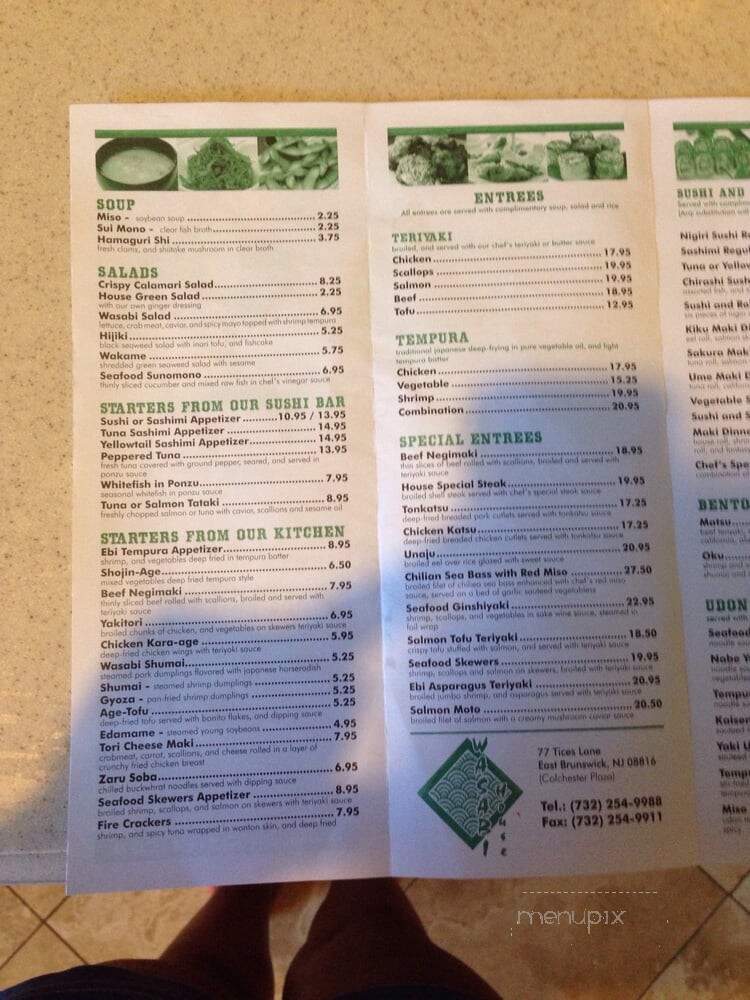 Wasabi House - East Brunswick, NJ menu_pic