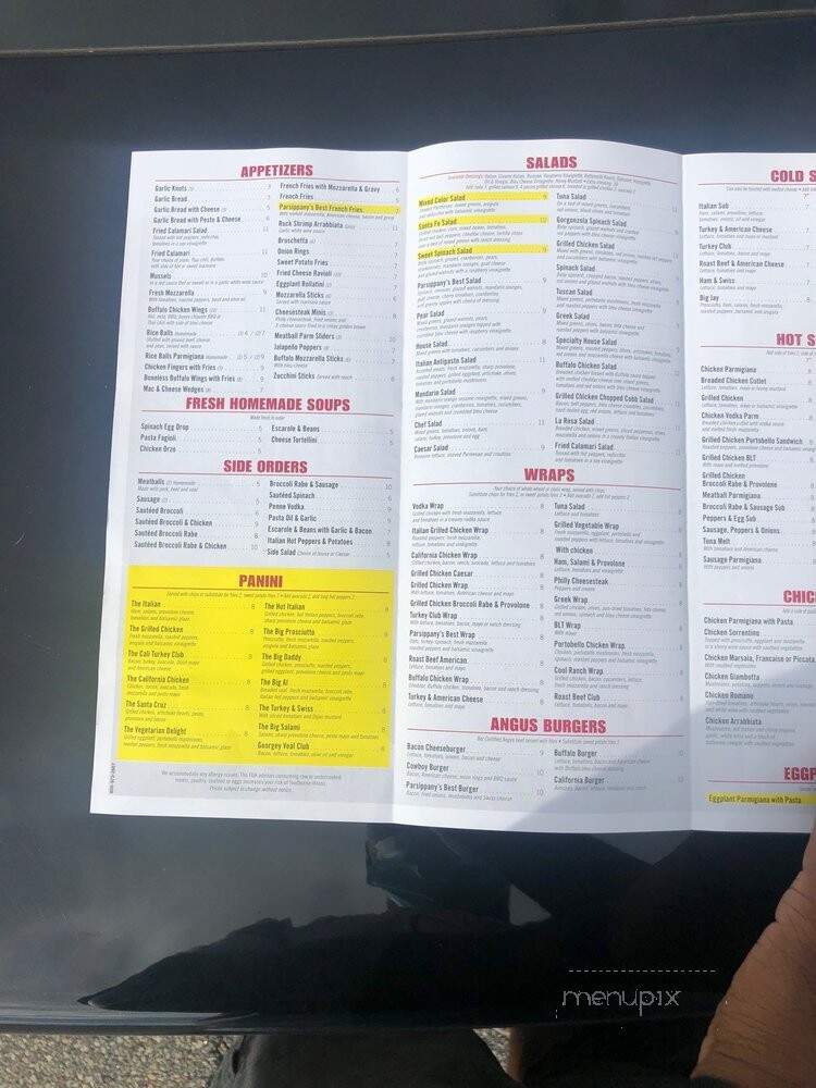 Pizza Italian Cafe - Parsippany, NJ menu_pic