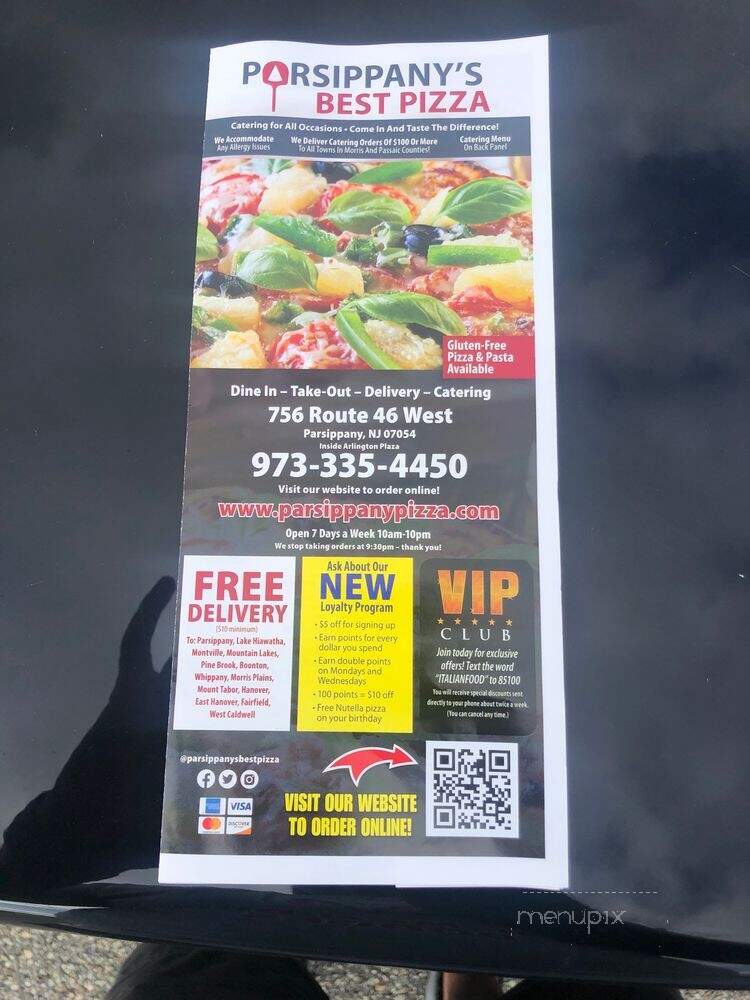 Pizza Italian Cafe - Parsippany, NJ menu_pic