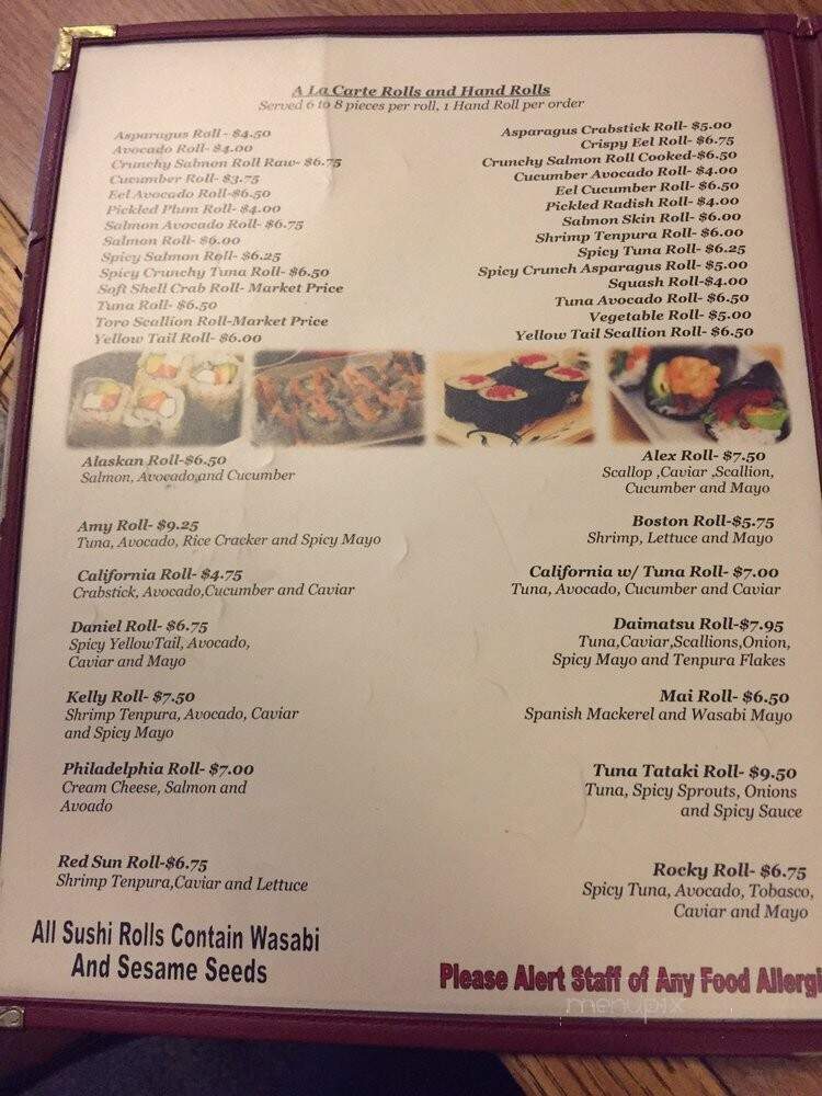 Daimatsu Japanese Restaurant - Mountainside, NJ menu_pic