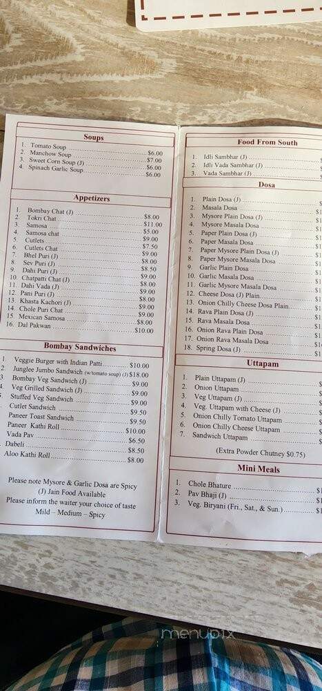 Bombay Talk - Iselin, NJ menu_pic