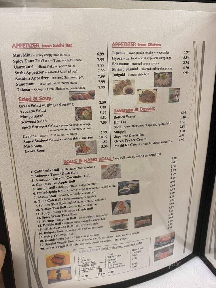 Hinari Sushi - Springfield, NJ menu_pic